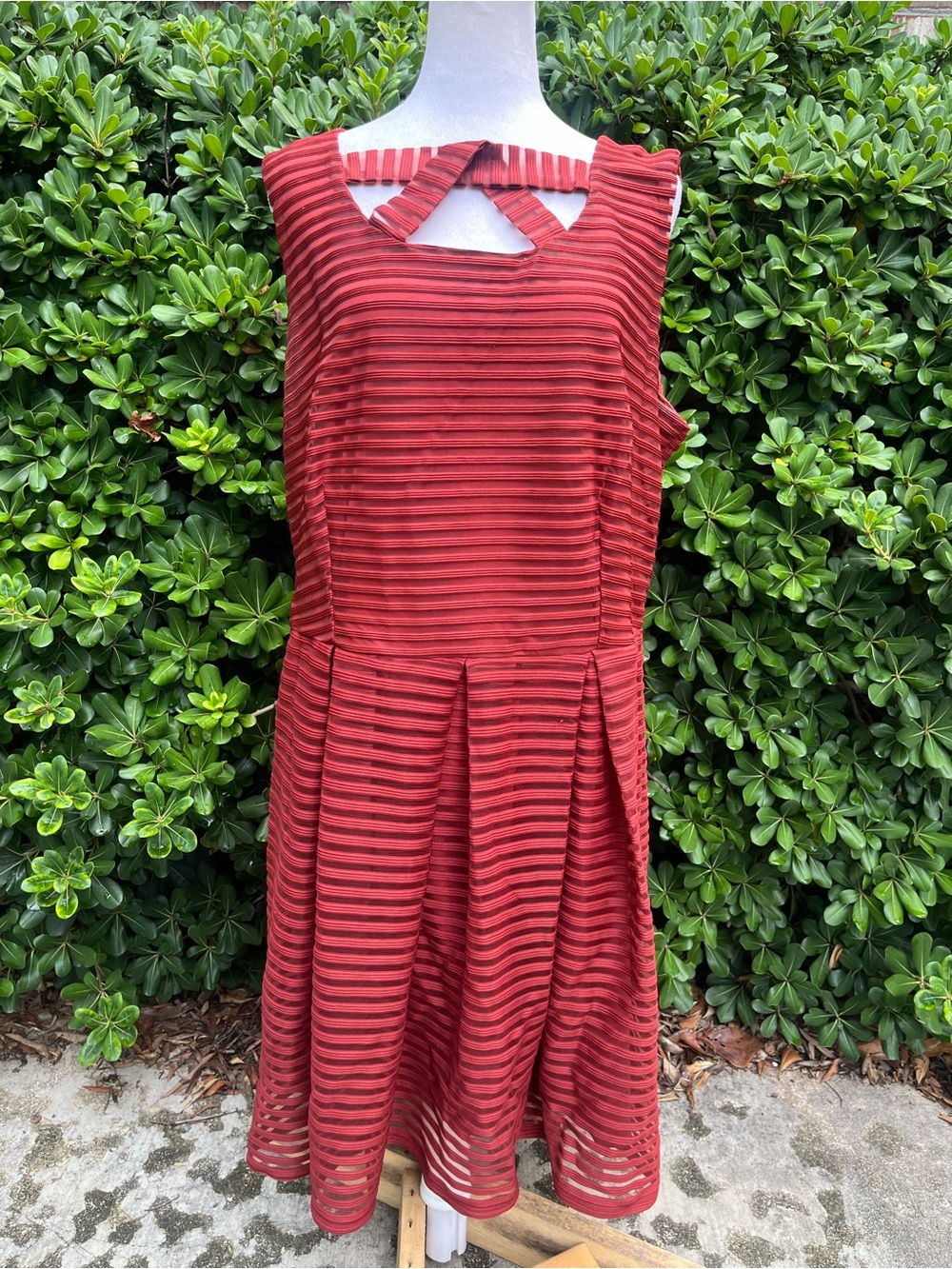 Ashley Stewart Red Sleeveless Dress Woman’s Size 18/20